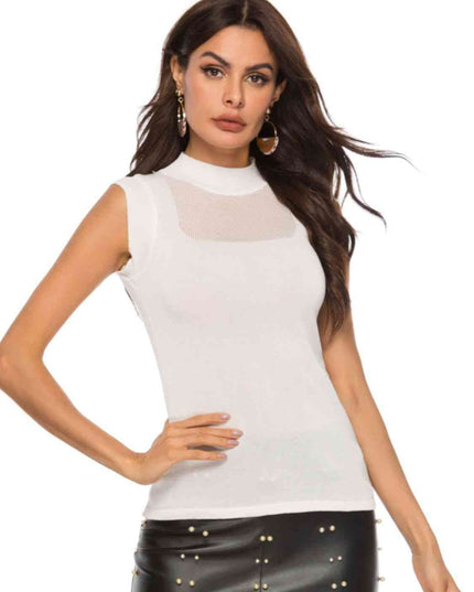 Mock Neck Knit Top