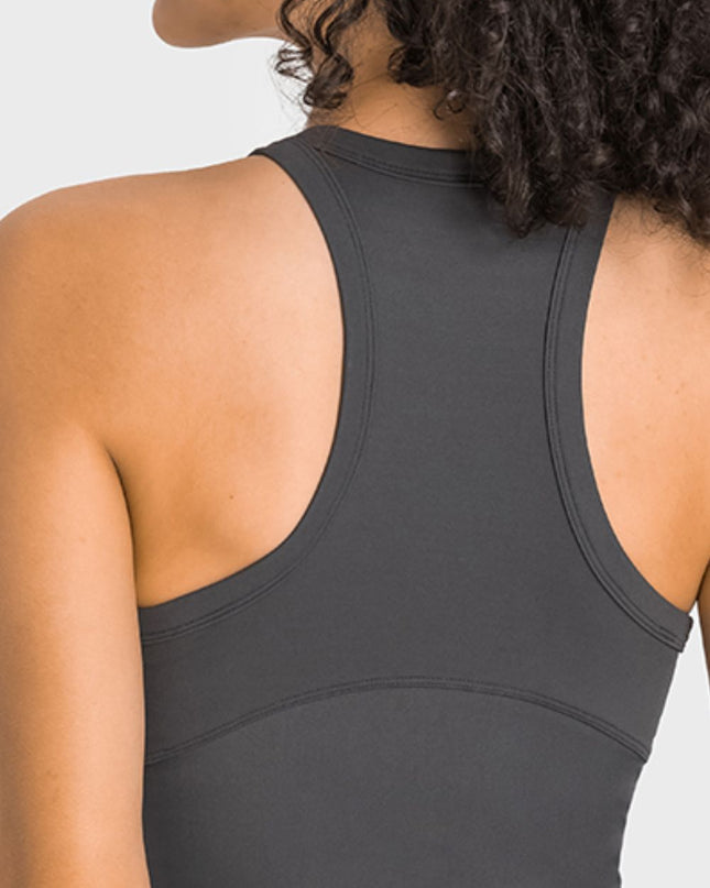 Racerback Cropped Sports Tank