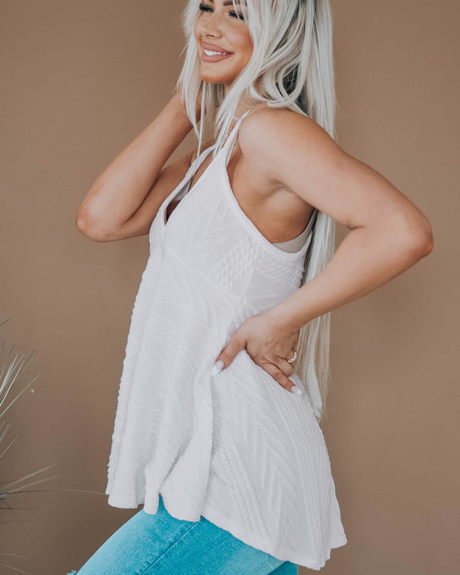 Sleeveless Knitted Babydoll Top
