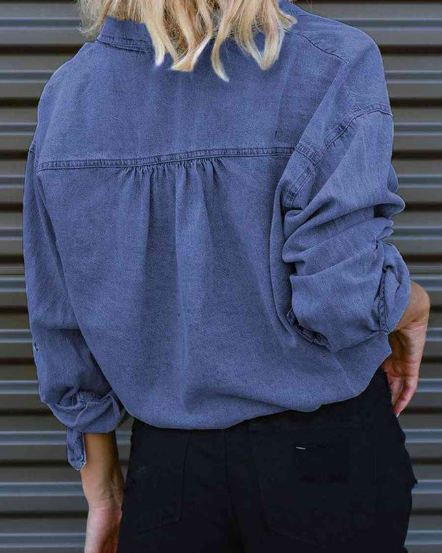 Tie Detail Denim Top