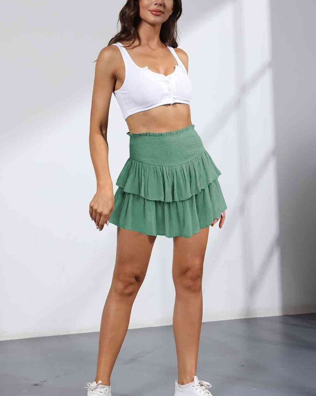 Smocked Layered Skort