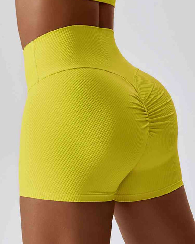 Wide Waistband Slim Fit Sports Shorts