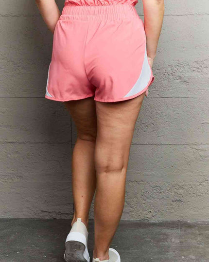 Ninexis Put In Work High Waistband Contrast Detail Active Shorts