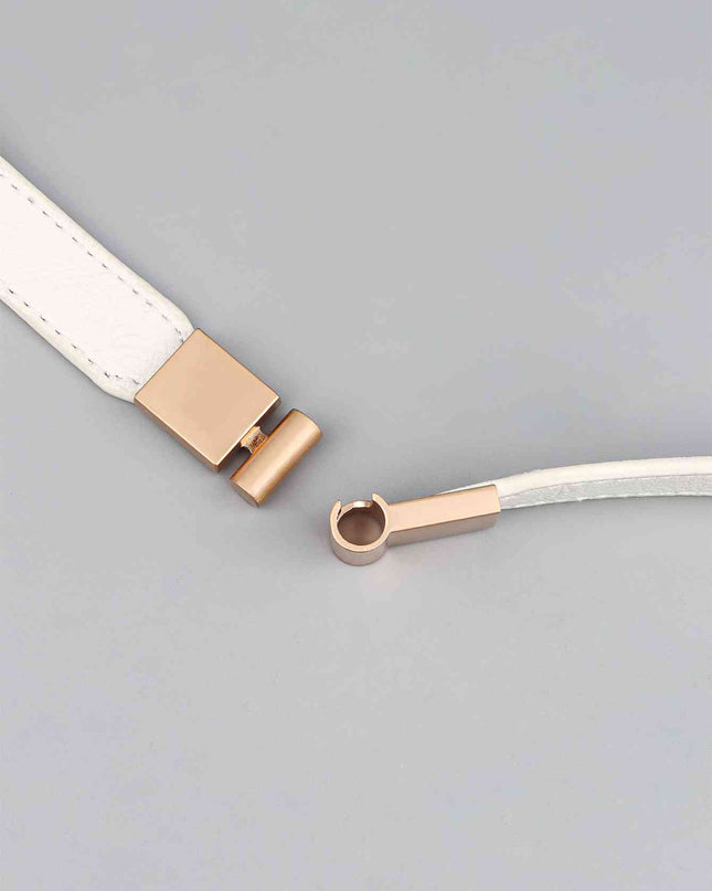 PU Elastic Skinny Belt