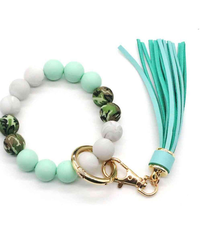 Assorted 2-Pack Multicolored Beaded Tassel Keychain