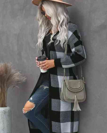 Buffalo Plaid Duster Cardigan
