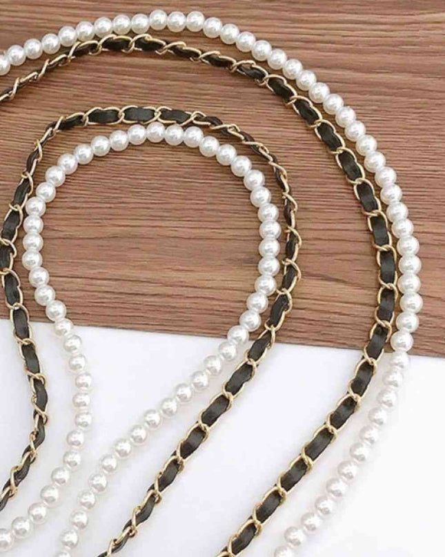 Pearl PU Crossbody Chain