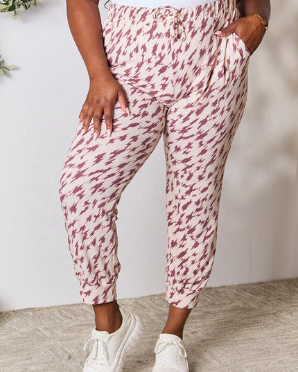 Heimish Full Size Printed Drawstring Pants