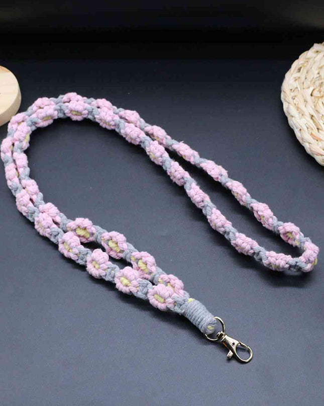 Flower Macrame Phone Lanyard