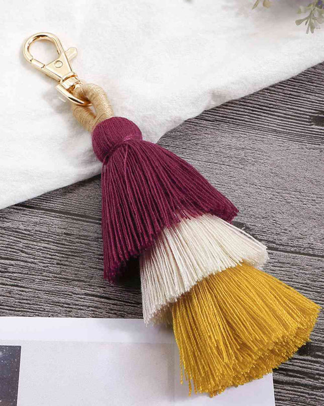 Layered Tassel Keychain