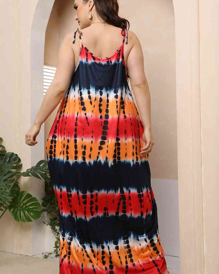 Plus Size Tie-Shoulder Maxi Dress