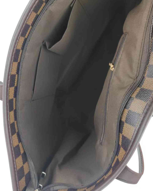 Checkered PVC Two-Piece Bag Set