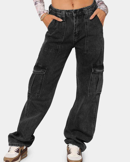 Straight Jeans with Pockets