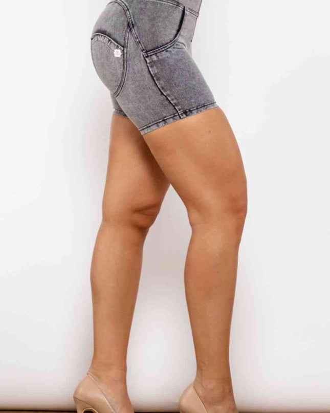 Full Size Zip Closure Denim Shorts