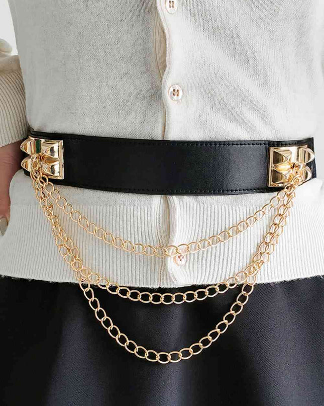 Elastic Belt with Chain