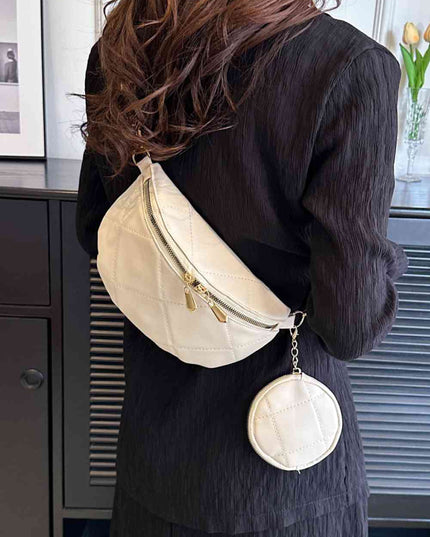 PU Leather Sling Bag with Small Purse