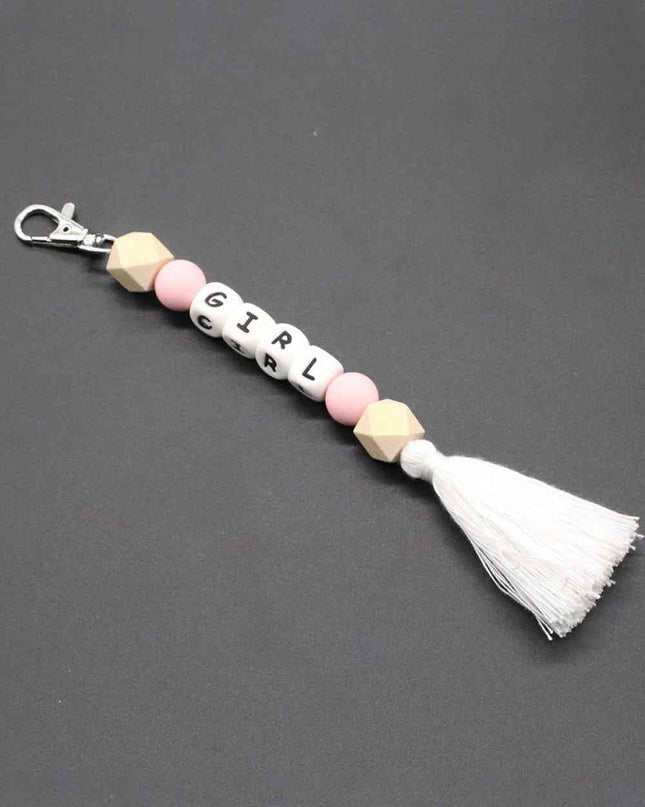 Assorted 2-Pack Mama Beaded Tassel Keychain