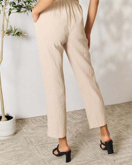 Double Take Pull-On Pants with Pockets