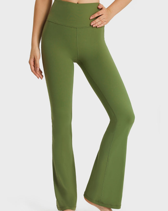 Elastic Waist Flare Yoga Pants
