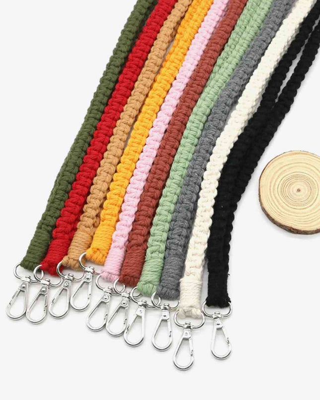 Assorted 2-Pack Hand-Woven Lanyard Keychain