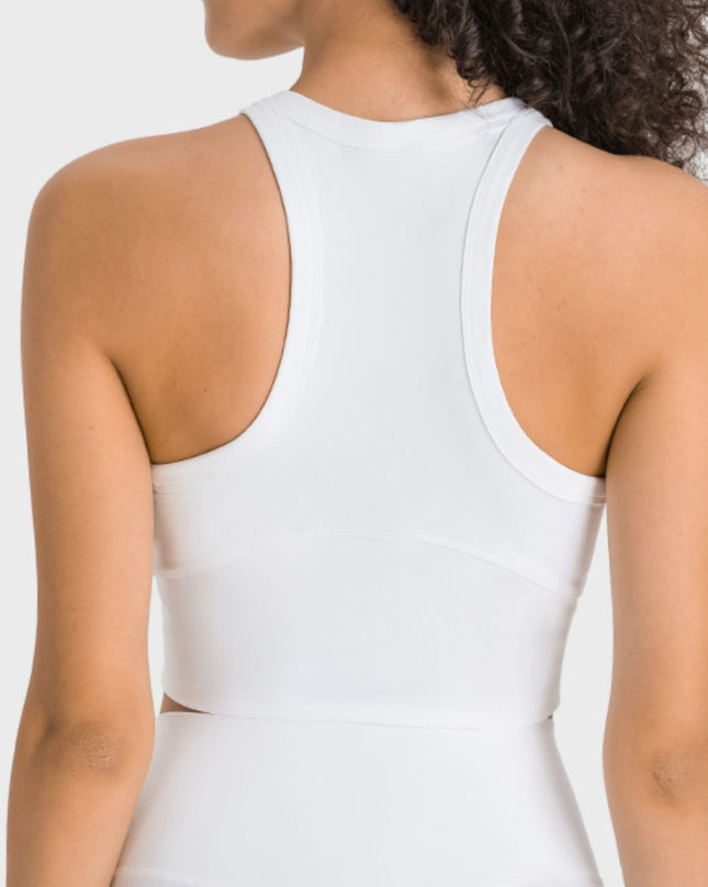 Racerback Cropped Sports Tank