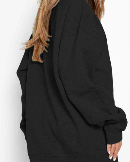 Simply Love Simply Love Full Size Dropped Shoulder SKULL Graphic Sweatshirt