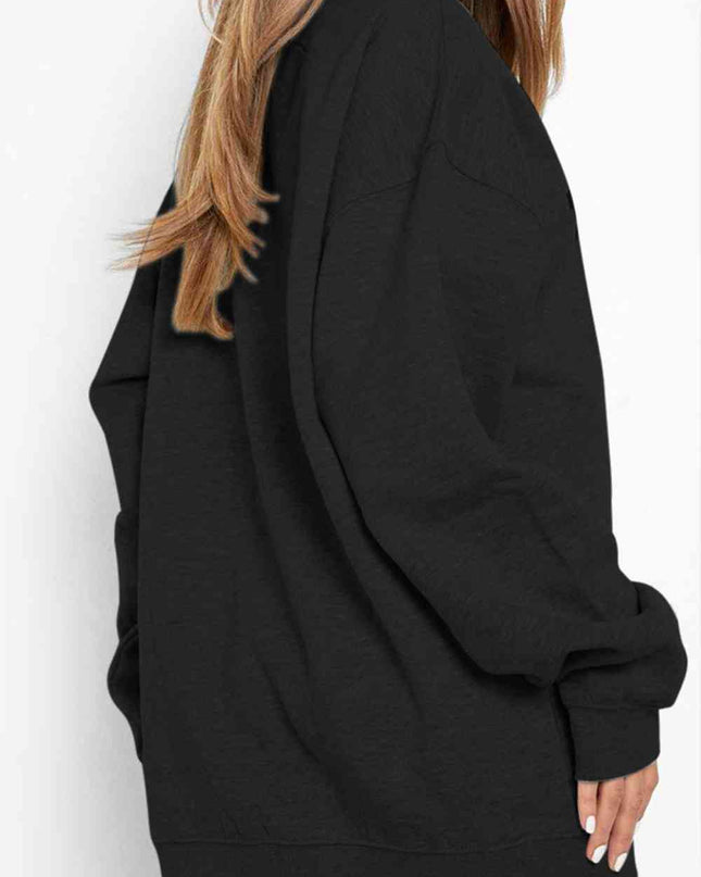 Simply Love Simply Love Full Size Dropped Shoulder SKULL Graphic Sweatshirt