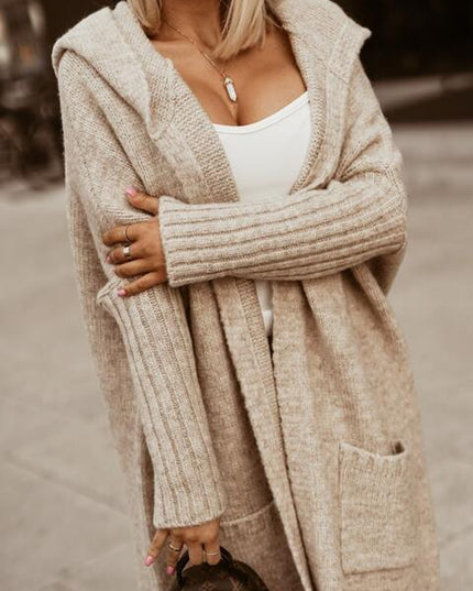 Full Size SIMPLY LIVE Hooded Cardigan