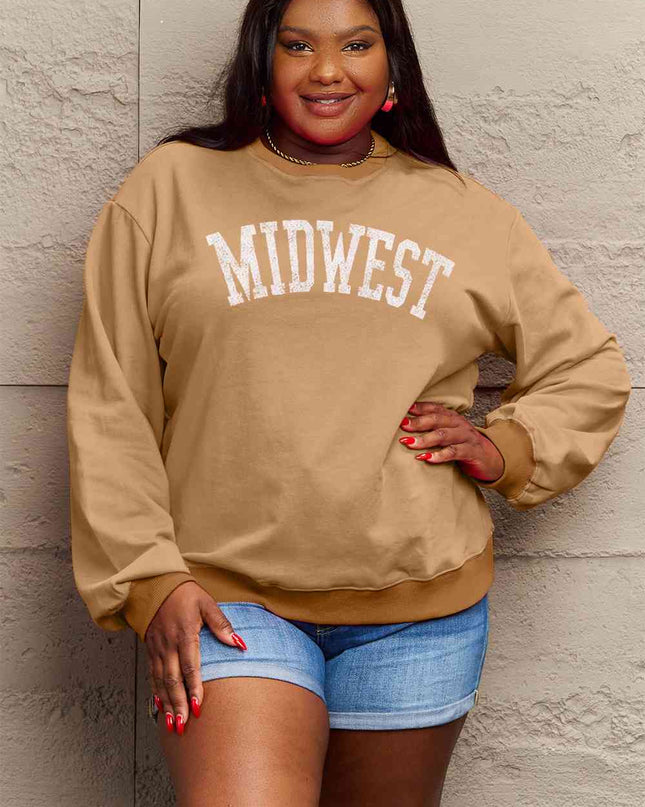 Simply Love Full Size MIDWEST Graphic Sweatshirt