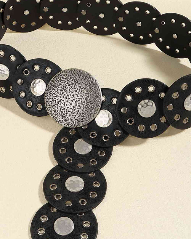 Round Shape PU Leather Belt