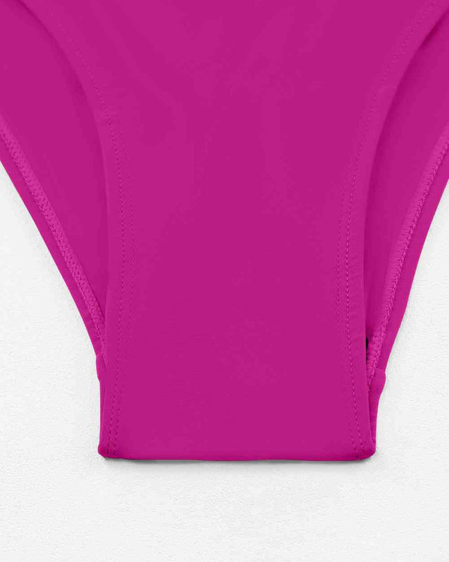 Ruched Slit Tankini Set