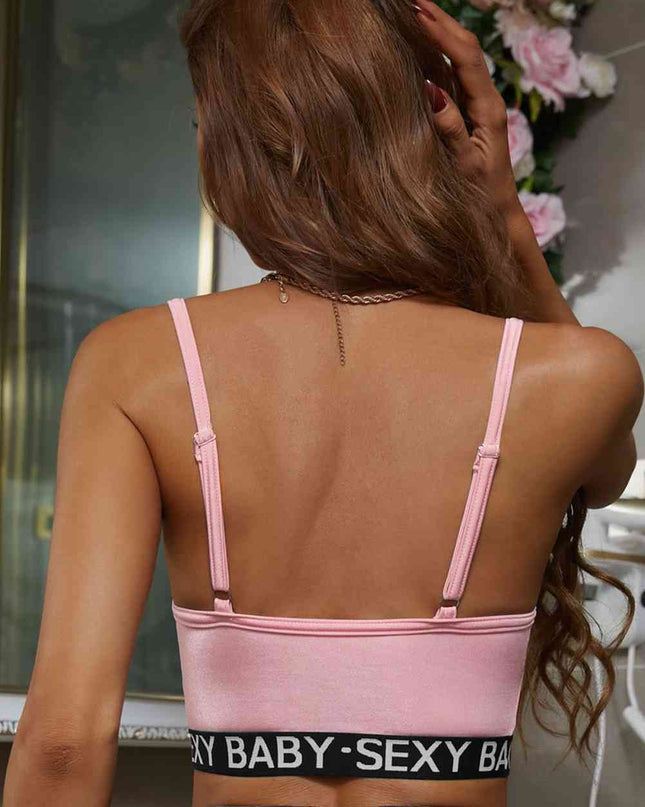 BABY SEXY Spliced Lace Cropped Cami