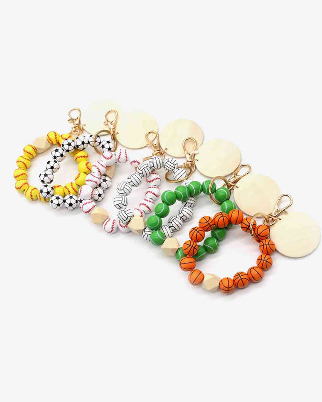 Assorted 4-Pack Wristlet Bead Key Chain