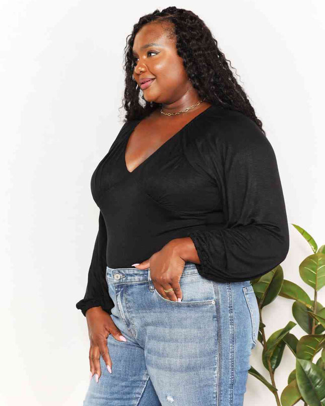 Culture Code Full Size V- Neck Bodysuit
