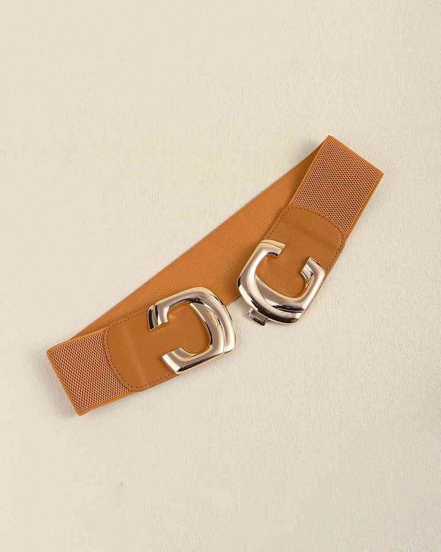Zinc Alloy Buckle Elastic Wide Belt