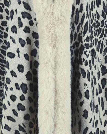 Leopard Open Front Poncho