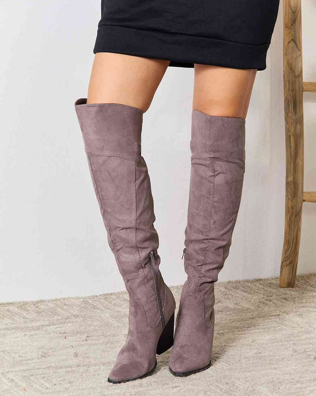 East Lion Corp Block Heel Knee High Boots
