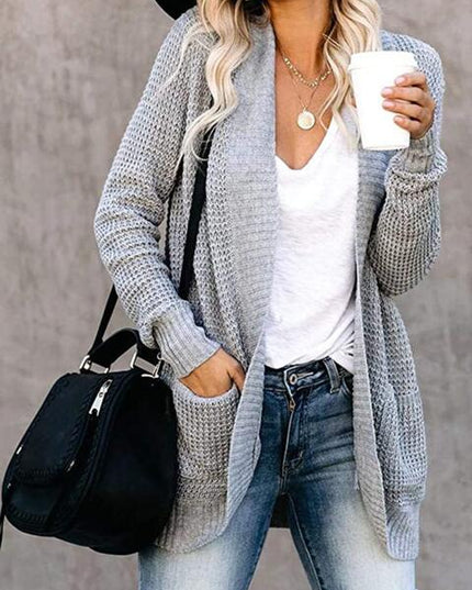 Open Front Long Sleeve Cardigan