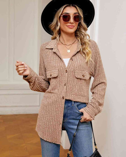 Button Down Collared Shacket