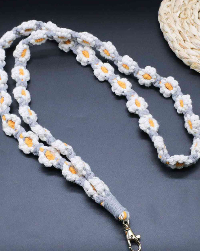 Flower Macrame Phone Lanyard