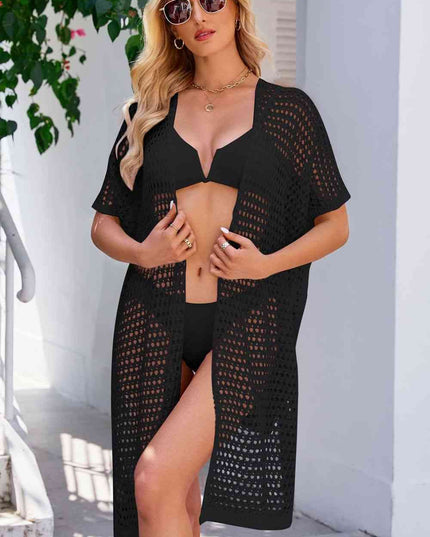 Openwork Tie Waist Cover Up