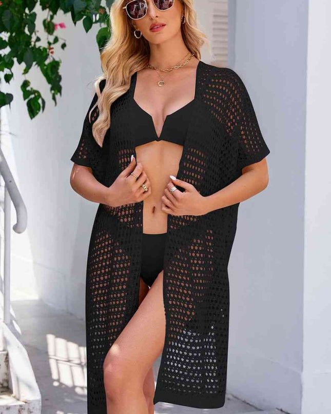 Openwork Tie Waist Cover Up