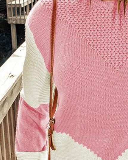 Contrast Round Neck Sweater