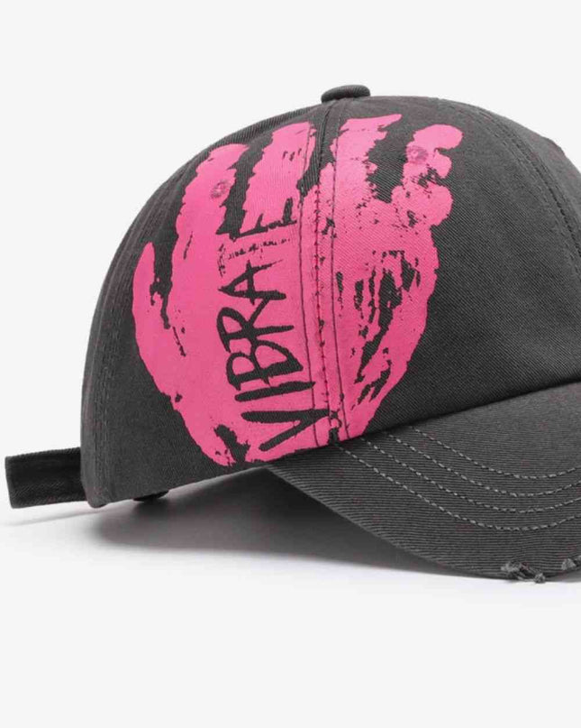 VIBRA Graphic Distressed Adjustable Baseball Cap
