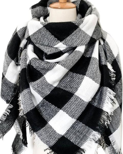 Plaid Imitation Cashmere Scarf