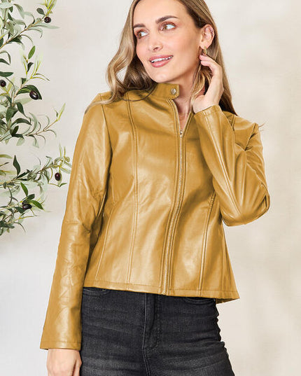 Mock Neck Zip Up Jacket