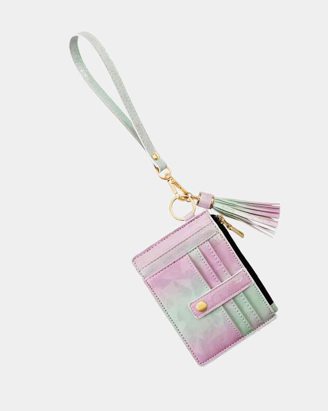 Printed Tassel Keychain with Wallet