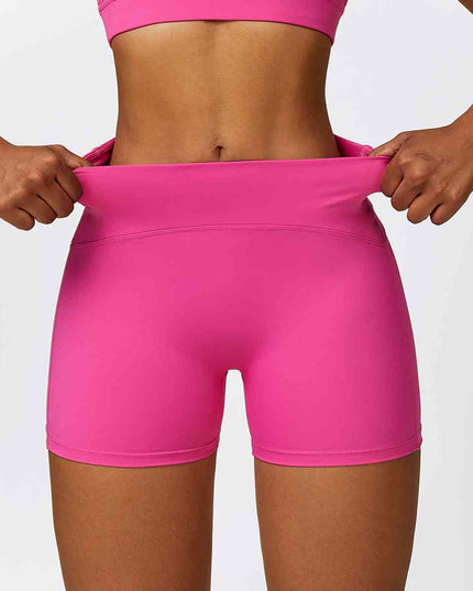 Wide Waistband Slim Fit Sports Shorts