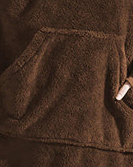 Long Sleeve Pocketed Hooded Lounge Top