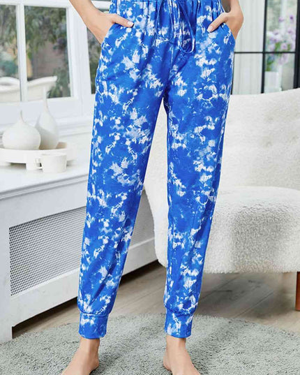 Tie-Dye Drawstring Waist Joggers with Pockets